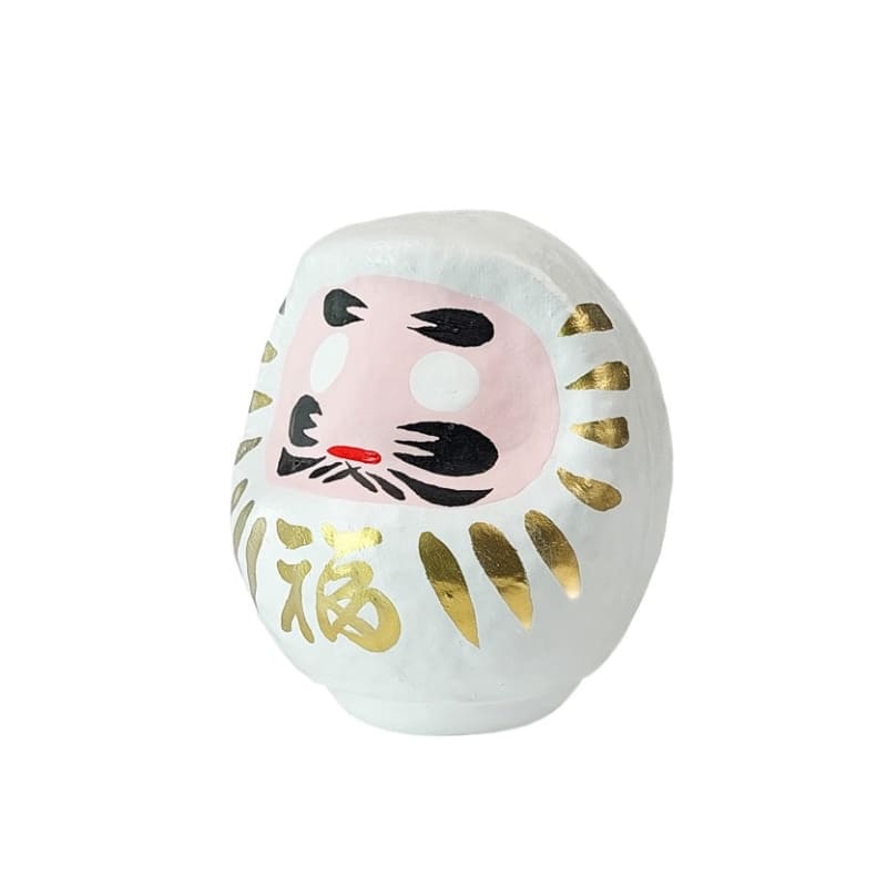 Vit japansk Daruma - 4,5 cm