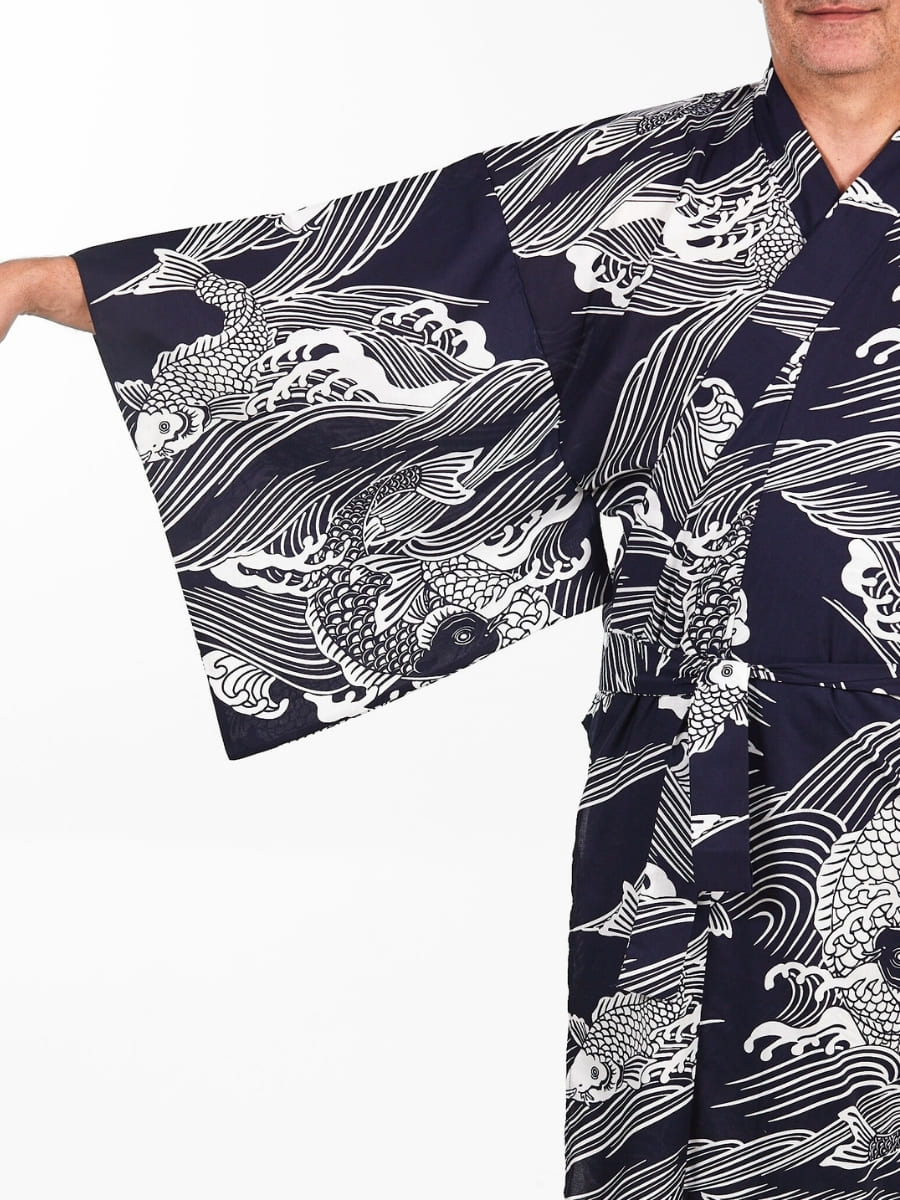 Carpe Koï Yukata Kimono för män
