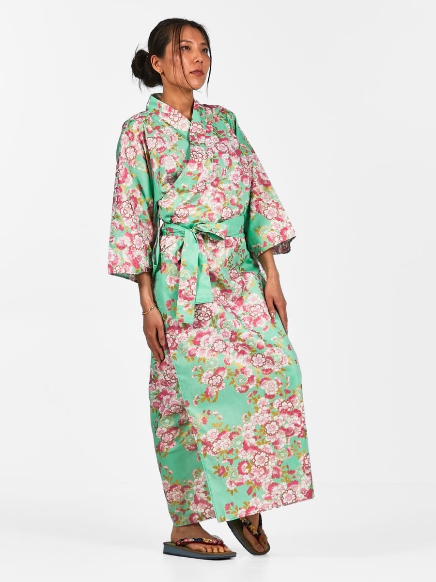 Yukata Kimono Sakura Blomma för kvinnor
