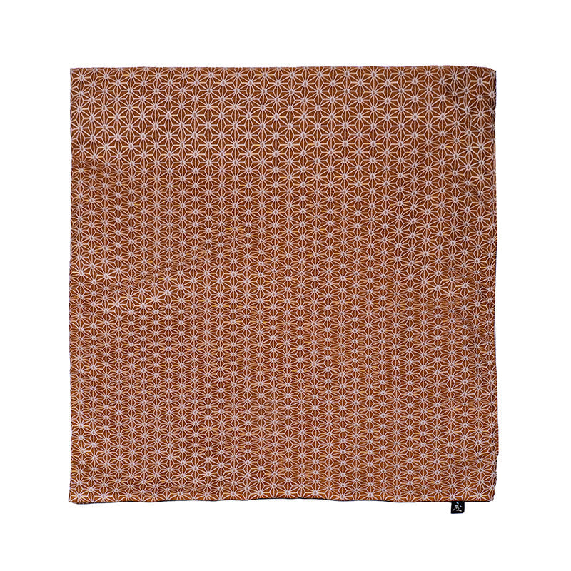 Asanoha Orange Japanskt kuddfodral - 50x50 cm