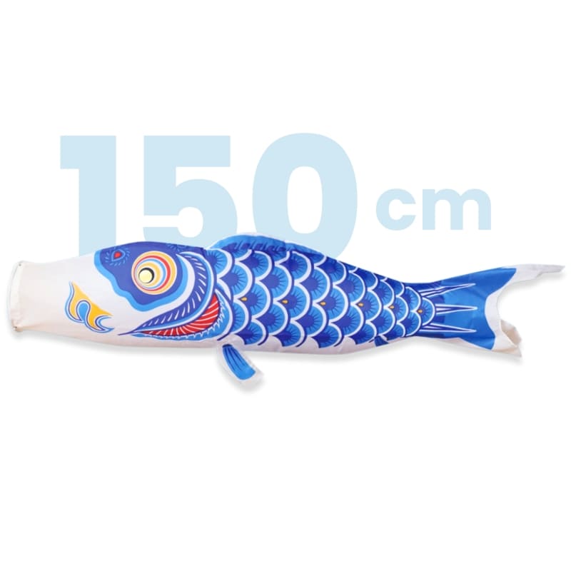 Blå traditionell japansk koinobori - 150 cm
