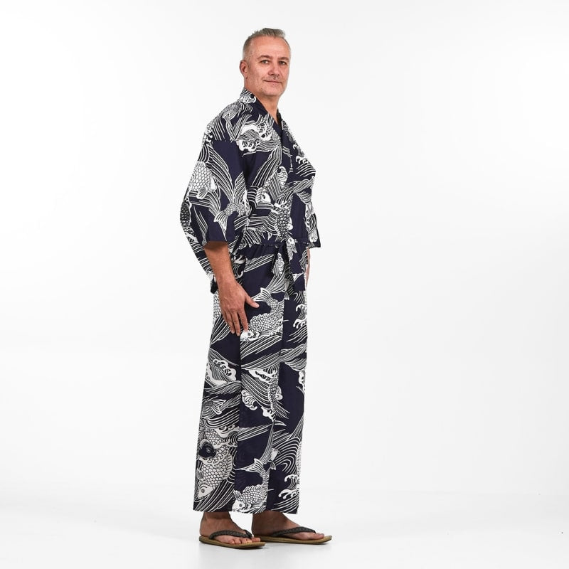 Carpe Koï Yukata Kimono för män