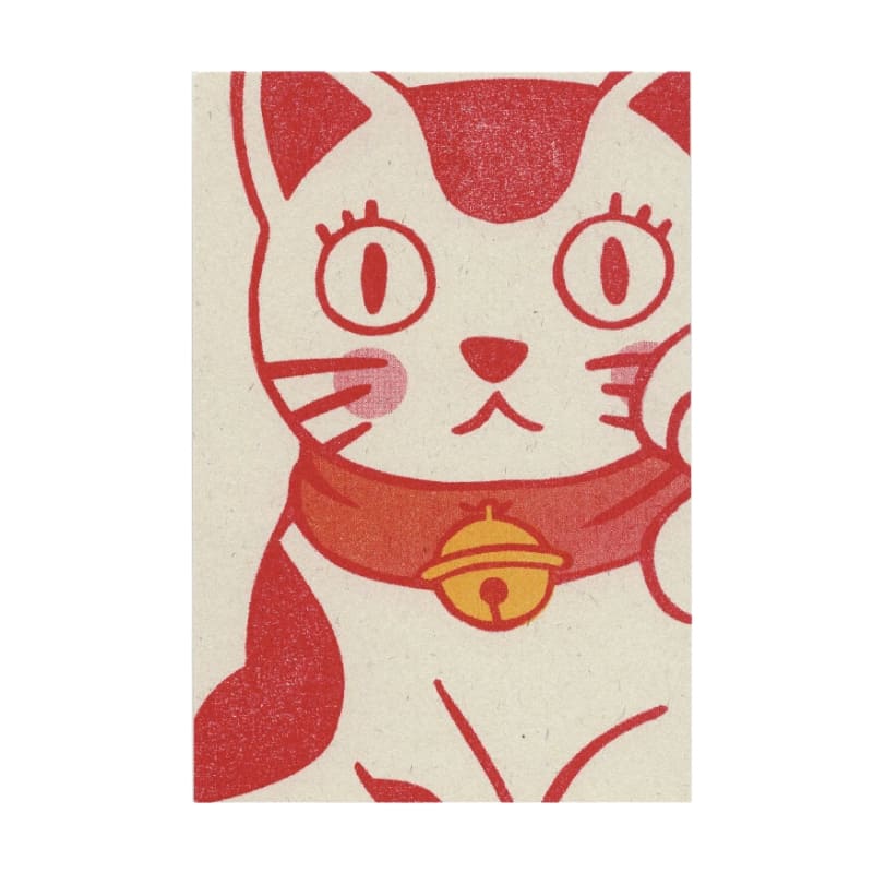 Japanskt vykort Maneki Neko