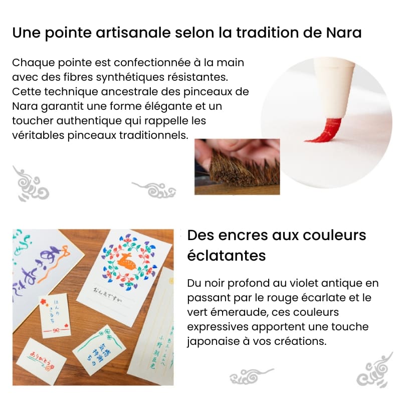 Set om 6 Tenpyo no Yume färgpennor med pensel