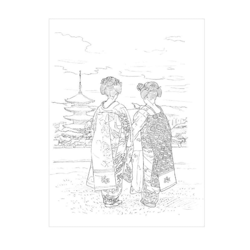 Färgläggning för vuxna: De fyra årstiderna i Kyoto