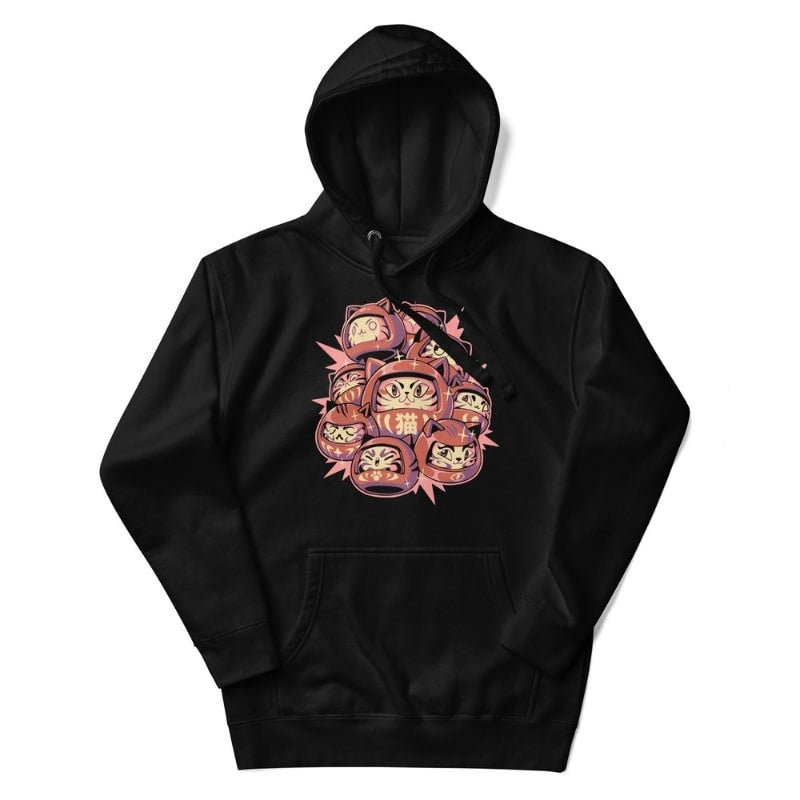Daruma Cat Japansk sweatshirt S