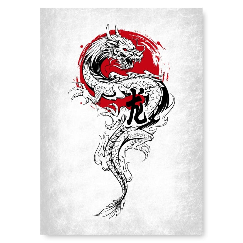 Dragon & Soleil Japansk affisch A3