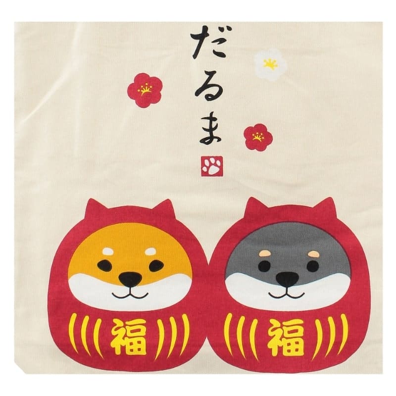 Elfenben Tote Bag Shiba Daruma