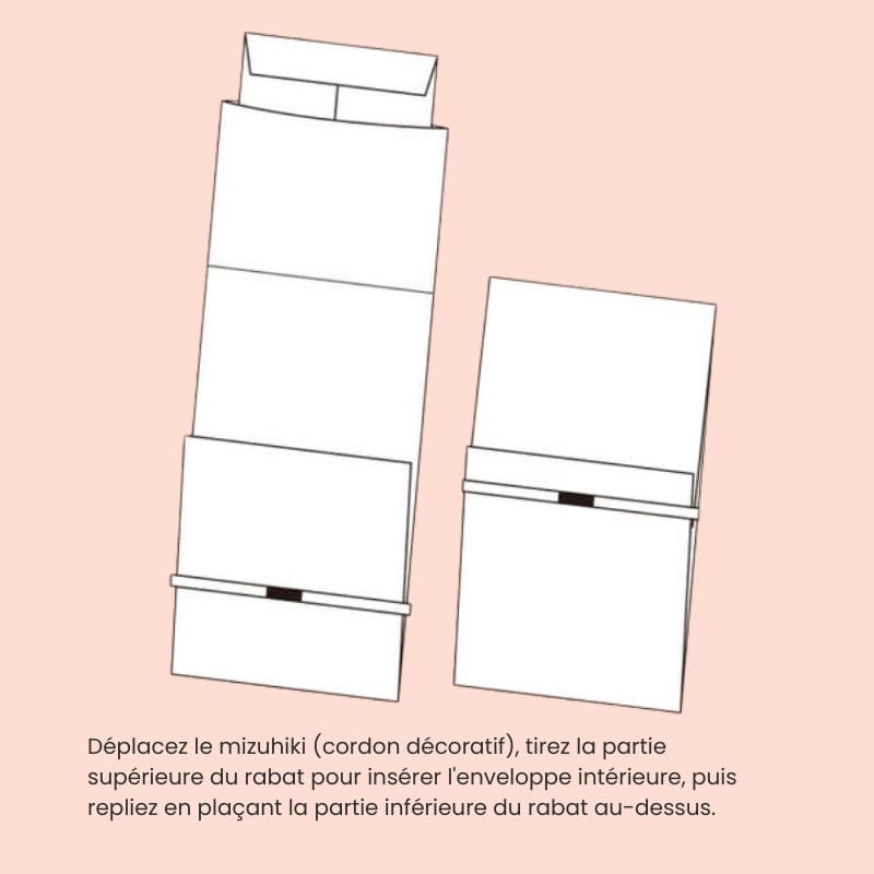 Japanska Shugi-bukuro rosa blommigt kuvert