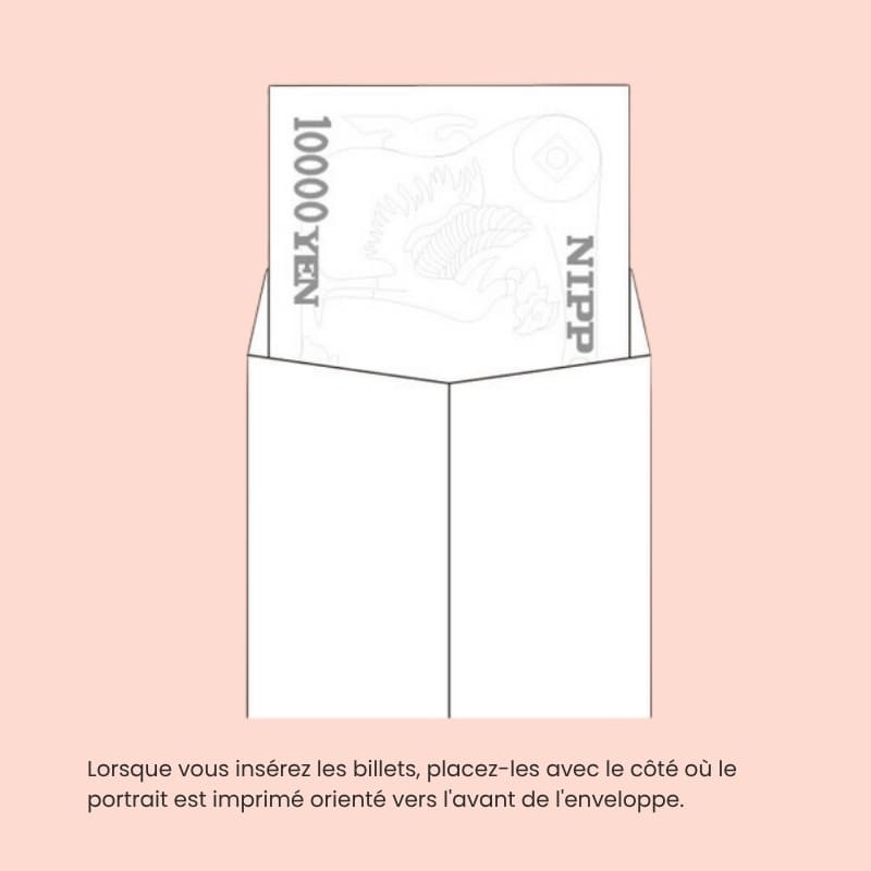 Japanska Shugi-bukuro rosa blommigt kuvert