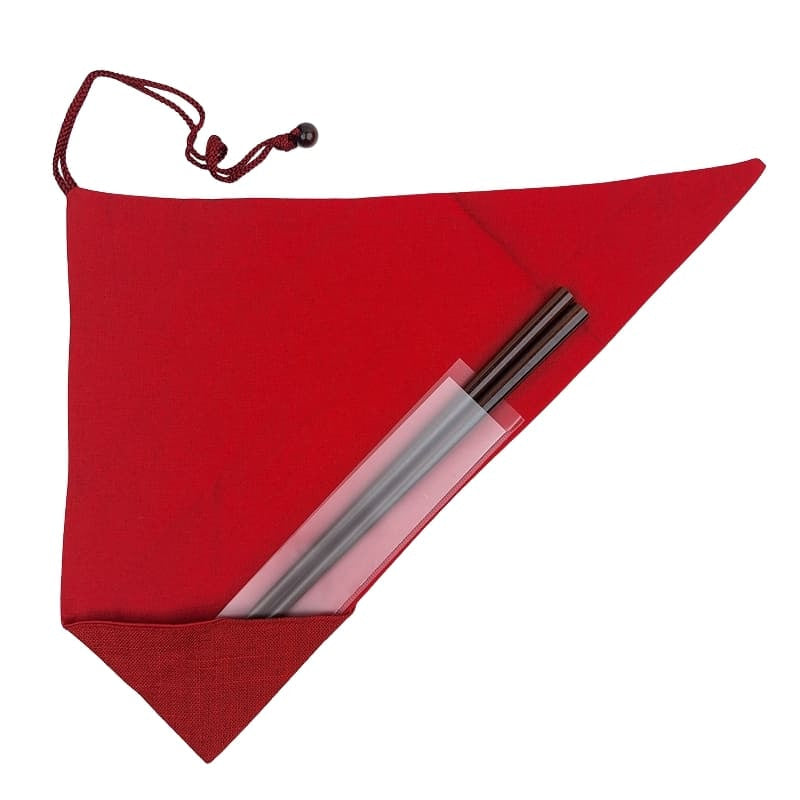 Fodral för japanska ätpinnar rött