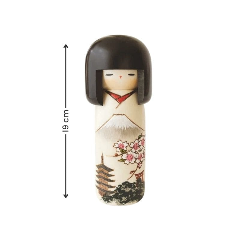 Fuji berget Kokeshi docka