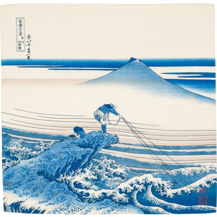 Furoshiki Fuji berget Blå 48x48 cm