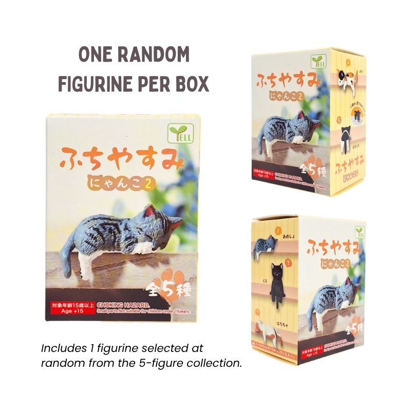 Gachapon Figurin av sovande katt