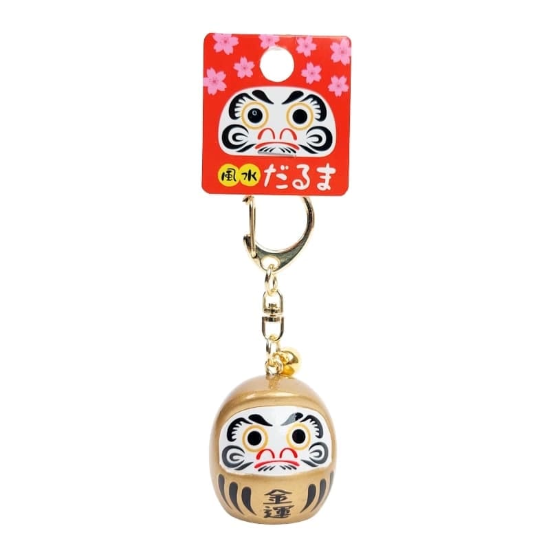 Grand Daruma nyckelring valfri färg Guldig