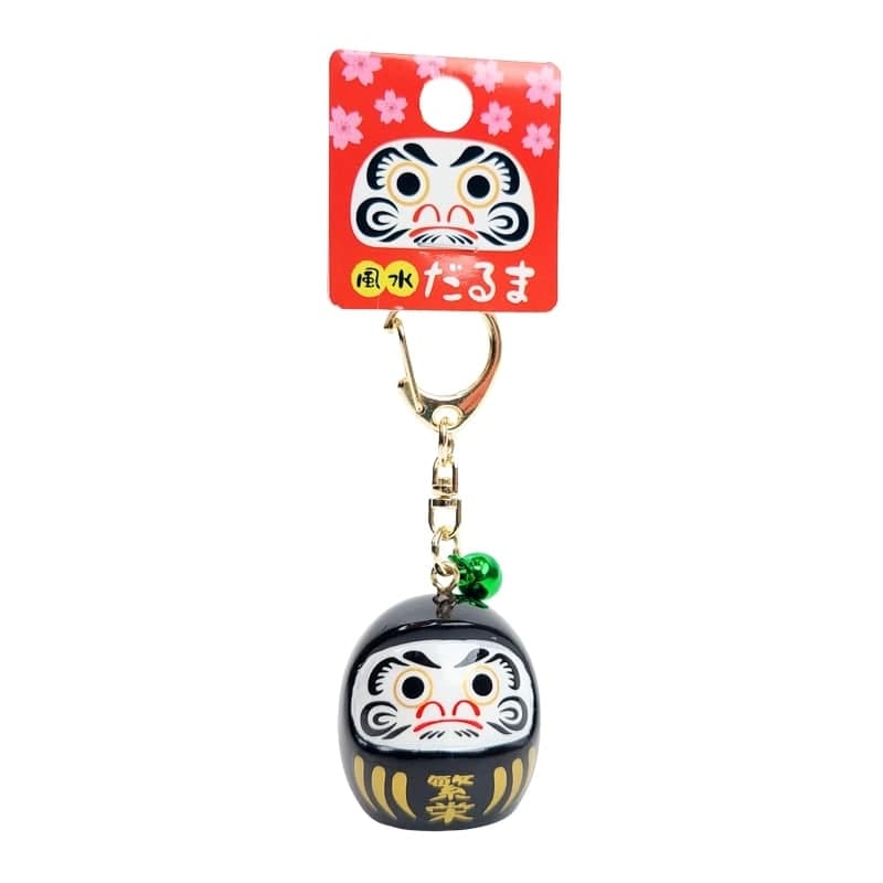 Grand Daruma nyckelring valfri färg Svart