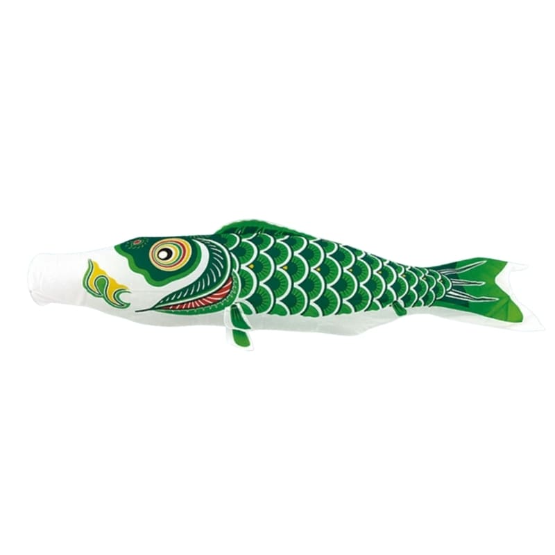 Grön traditionell japansk koinobori - 150 cm