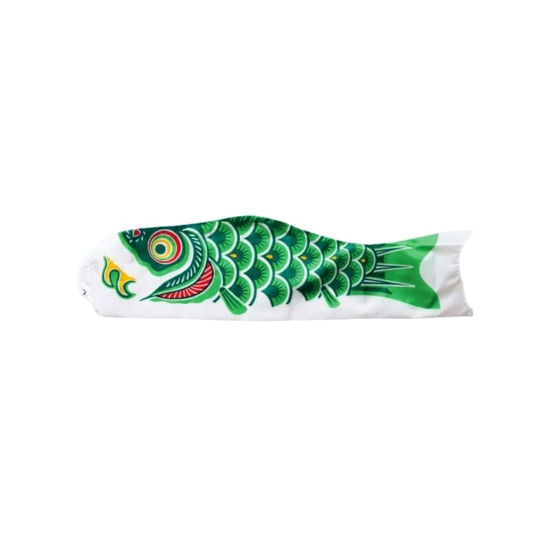 Grön traditionell japansk koinobori - 60 cm