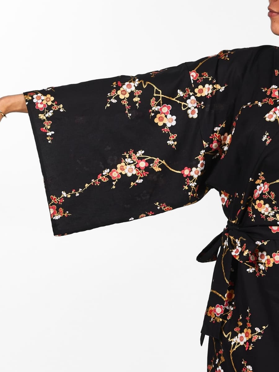 Happi Kimono för kvinnor Ōgonbai En storlek