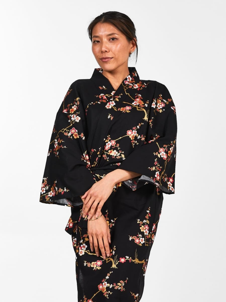 Happi Kimono för kvinnor Ōgonbai En storlek