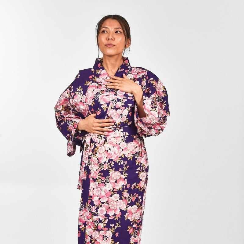 Happi Kimono Sakura Flower för kvinnor En storlek