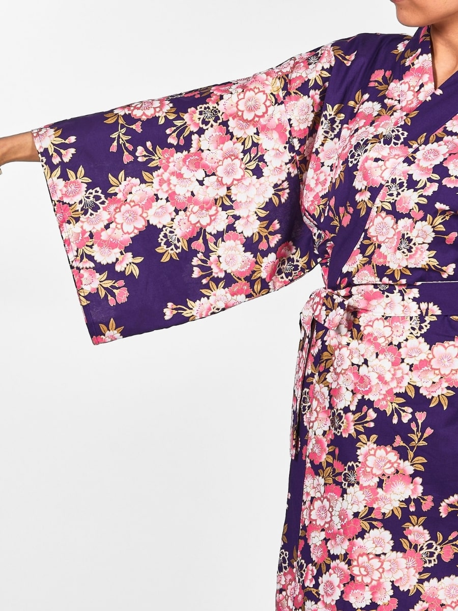 Happi Kimono Sakura Flower för kvinnor En storlek