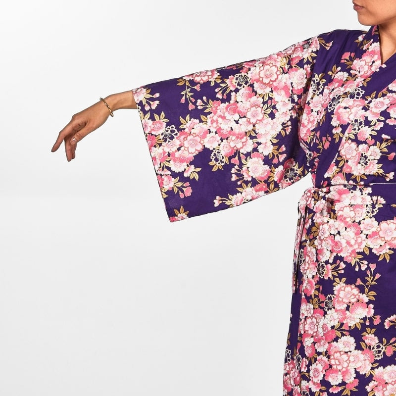 Happi Kimono Sakura Flower för kvinnor En storlek