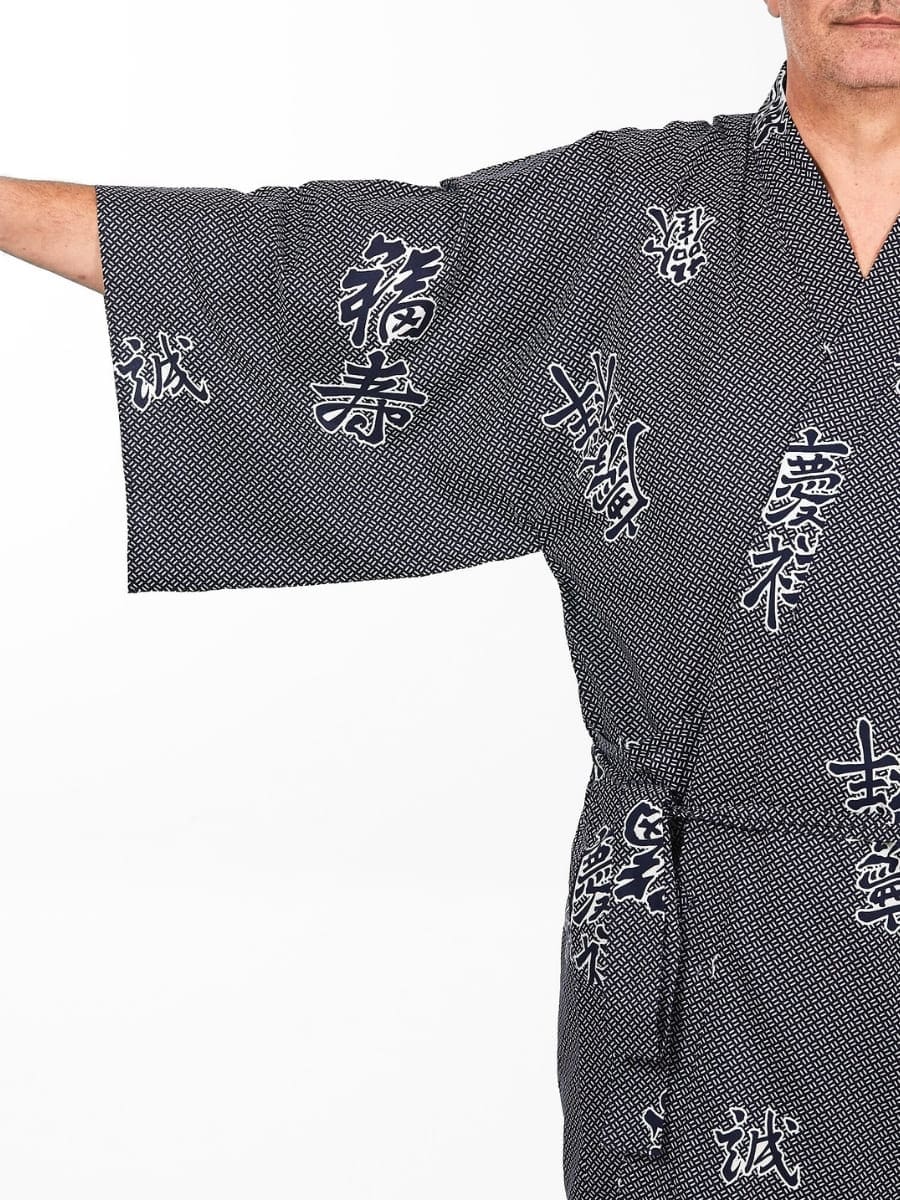 Happi Kimono Yorokobi för män En storlek