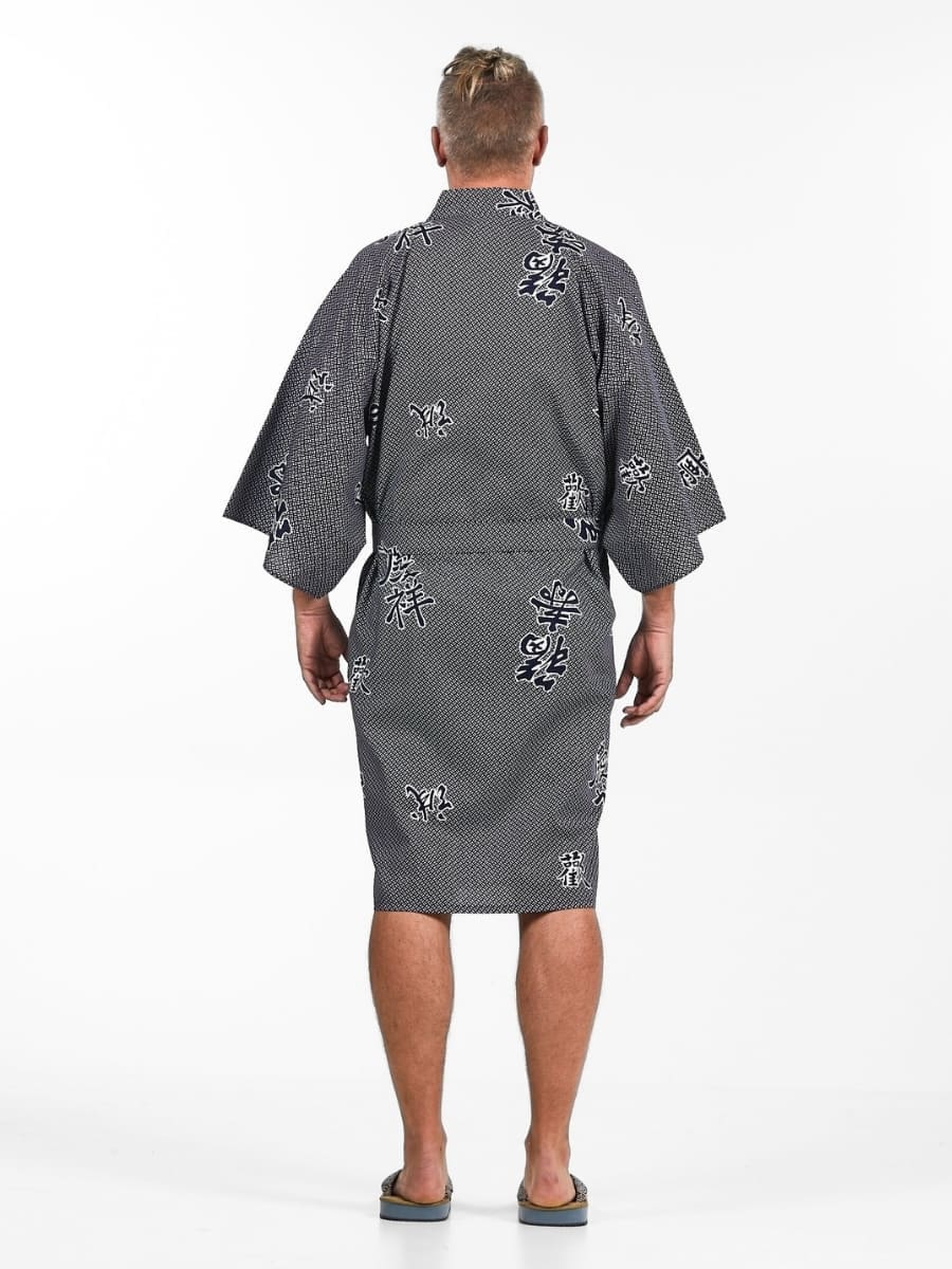 Happi Kimono Yorokobi för män En storlek