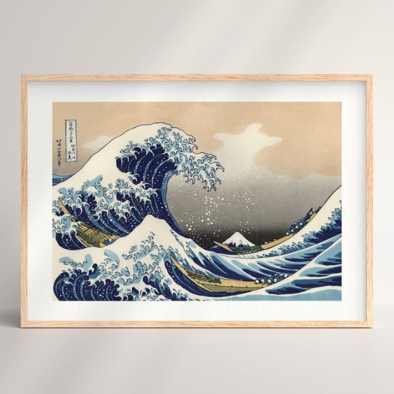Hokusai Wave Kanagawa affisch A3
