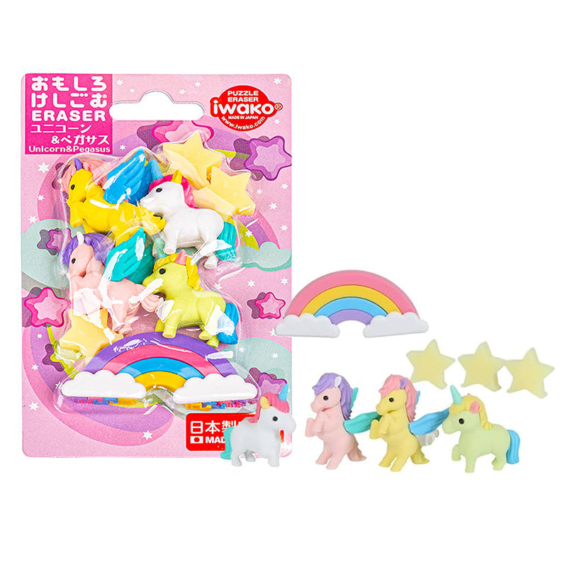 Iwako Japanskt Suddgummi - Enhörning & Pegasus