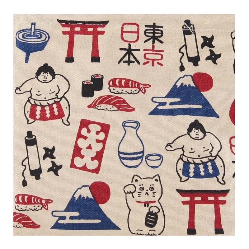 Japan Symbols Mini Tote Bag