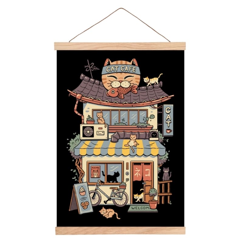 Japansk affisch - Neko Café A3
