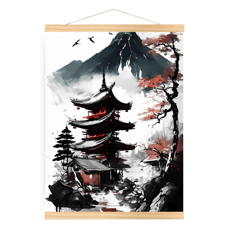 Japansk affisch Pagoda View A3