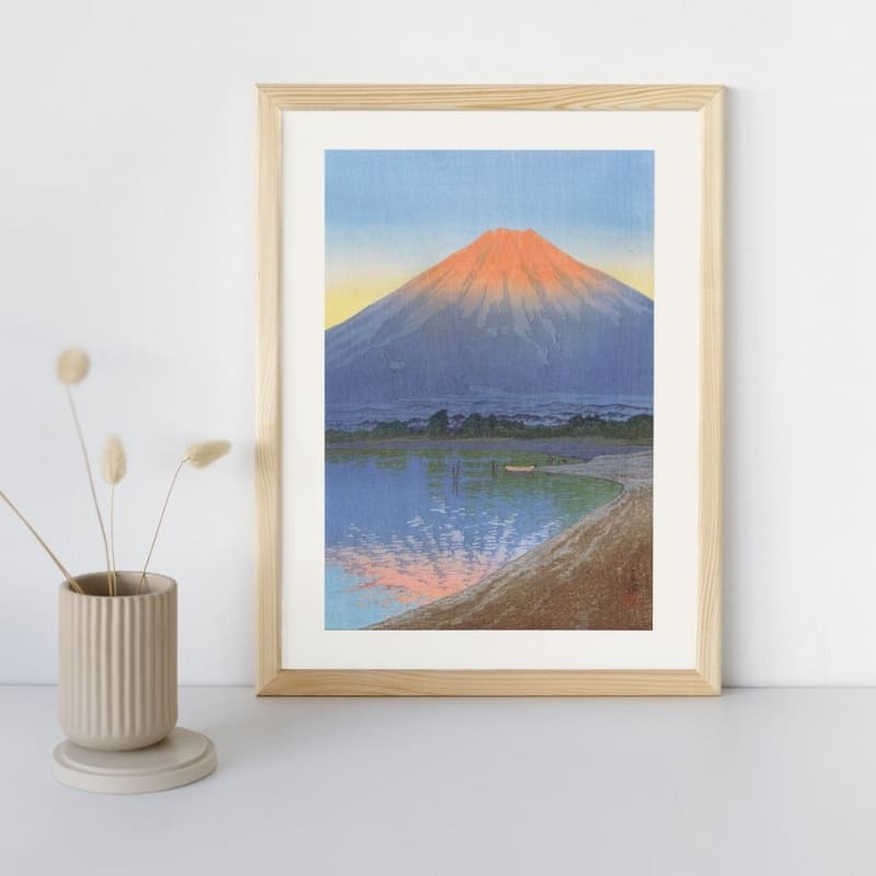Japansk affisch - Sjön Yamanaka A3