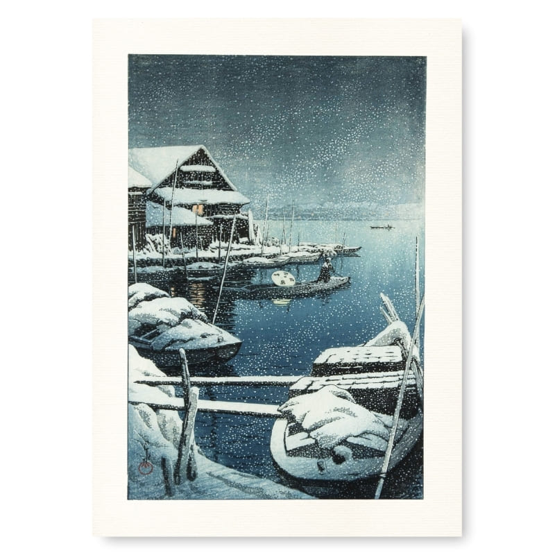 Japansk affisch - Snö vid Mukojima A3