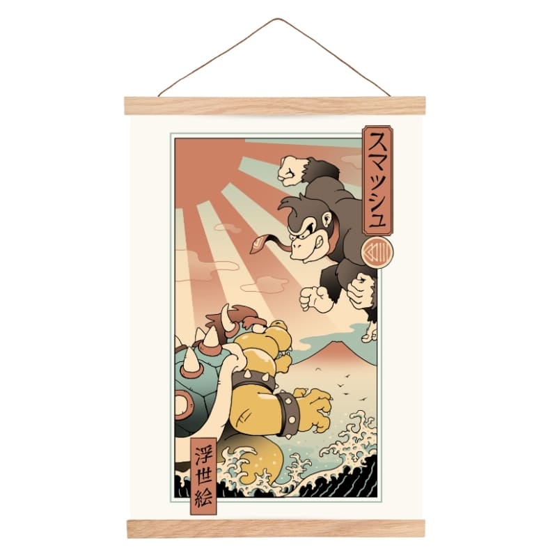 Japansk affisch Ukiyo-e Kaiju - Smash A3