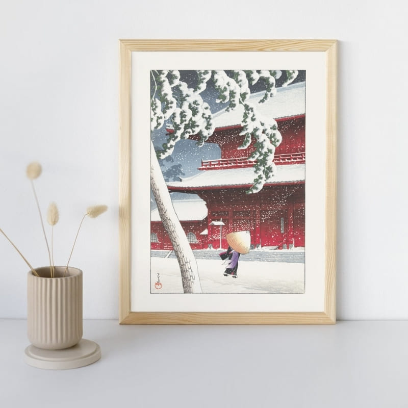 Japansk affisch - Zojo Tempel A3