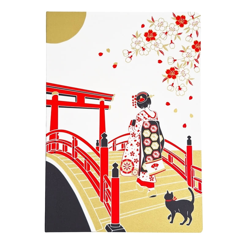 Japansk anteckningsbok Maiko & Taiko Bridge