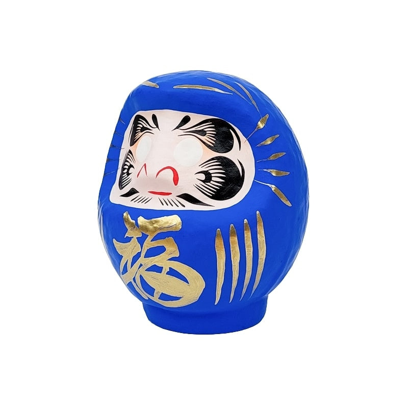 Japansk blå Daruma 9 till 15 cm