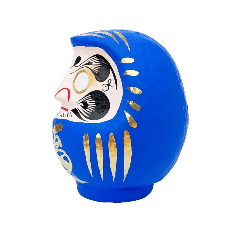 Japansk blå Daruma 9 till 15 cm