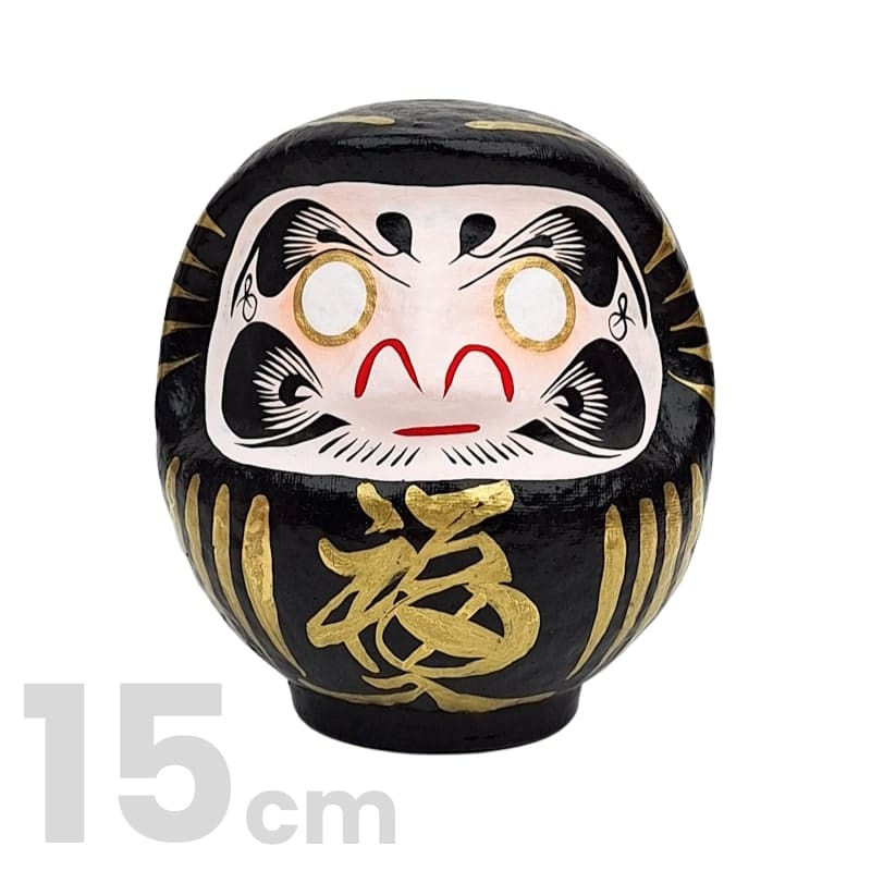 Japansk Daruma Svart 9 till 15 cm 15 cm