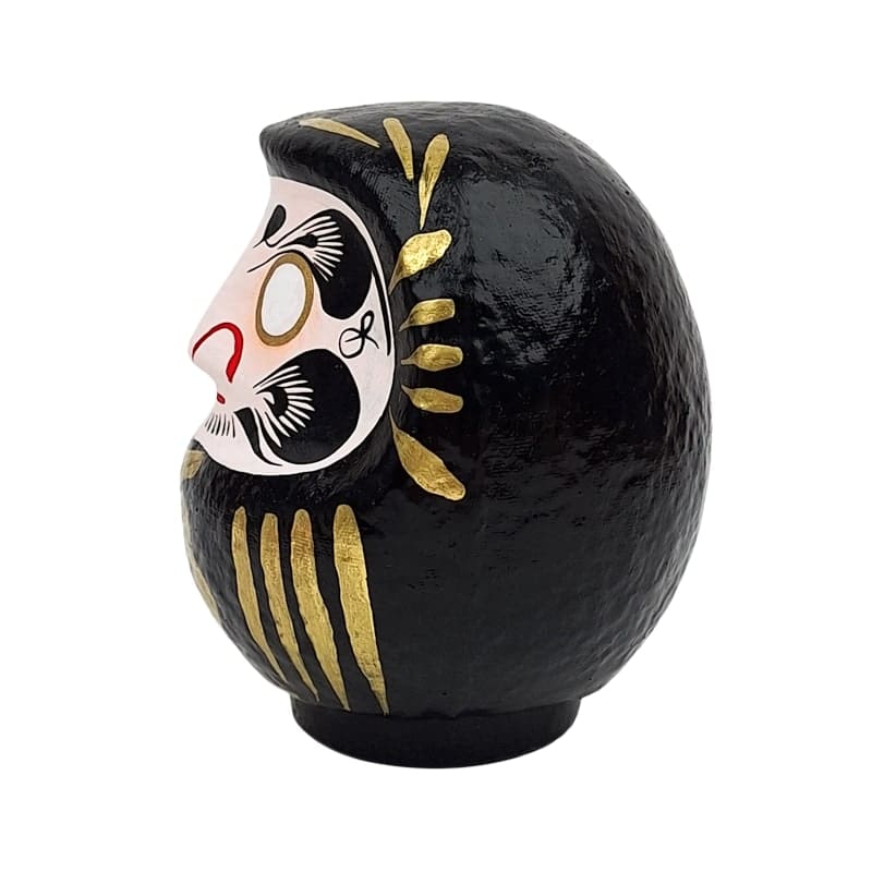 Japansk Daruma Svart 9 till 15 cm