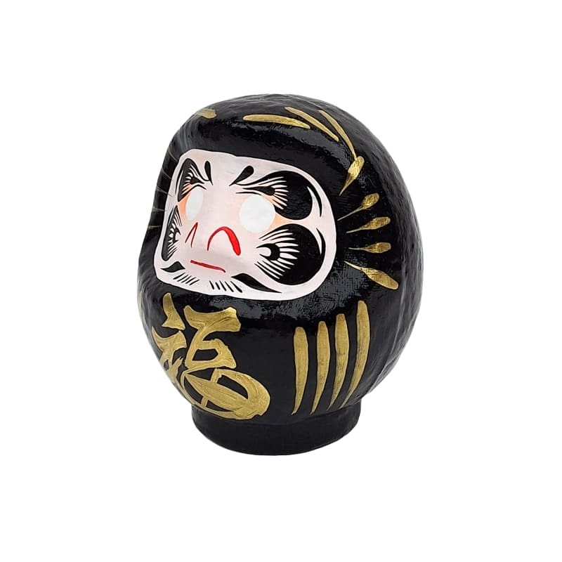 Japansk Daruma Svart 9 till 15 cm