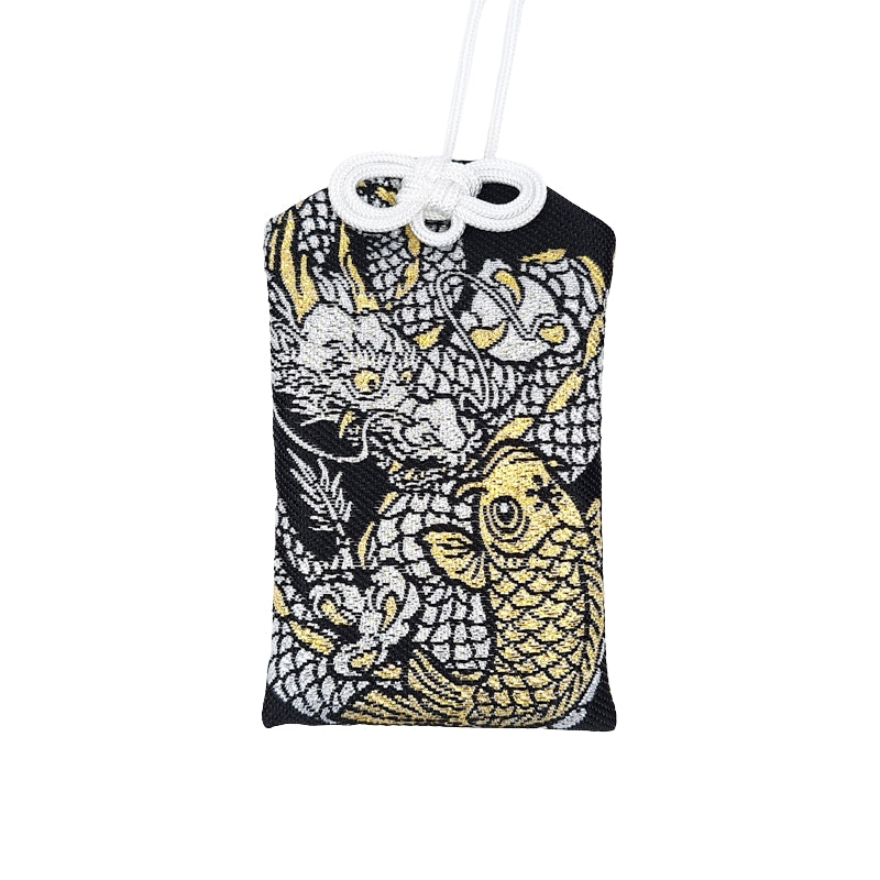 Japansk drake och karp Omamori