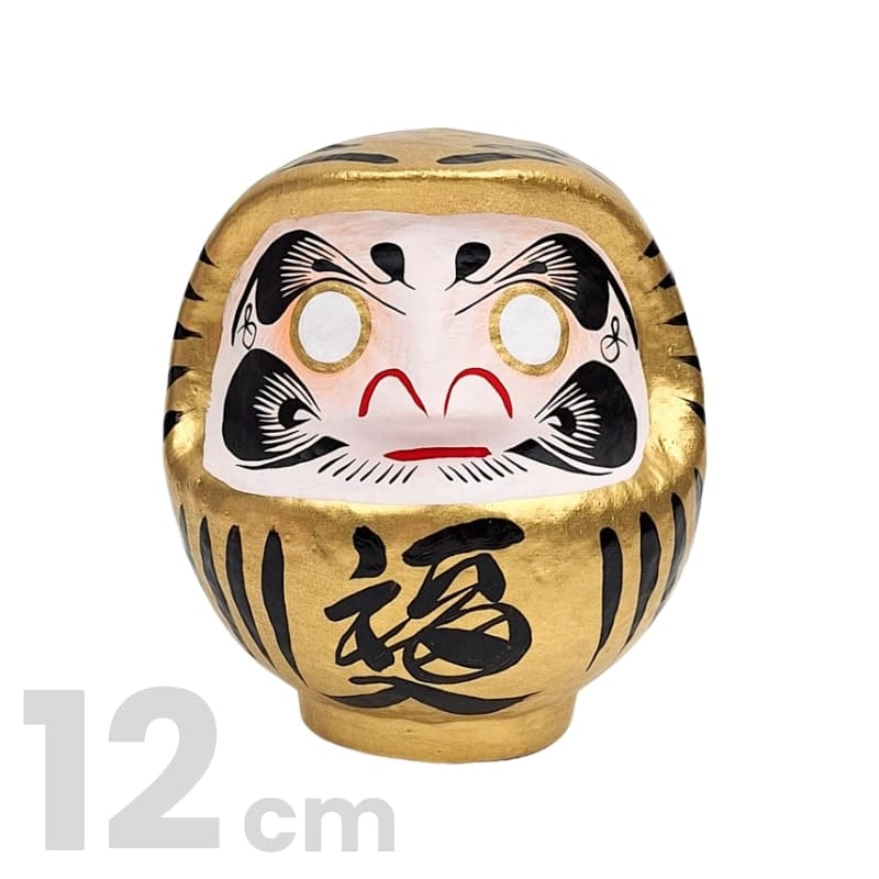 Japansk Golden Daruma 9 till 15 cm 12 cm