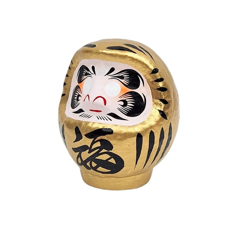 Japansk Golden Daruma 9 till 15 cm