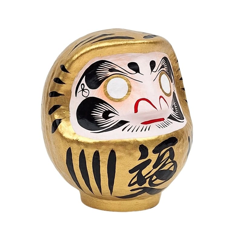 Japansk Golden Daruma 9 till 15 cm