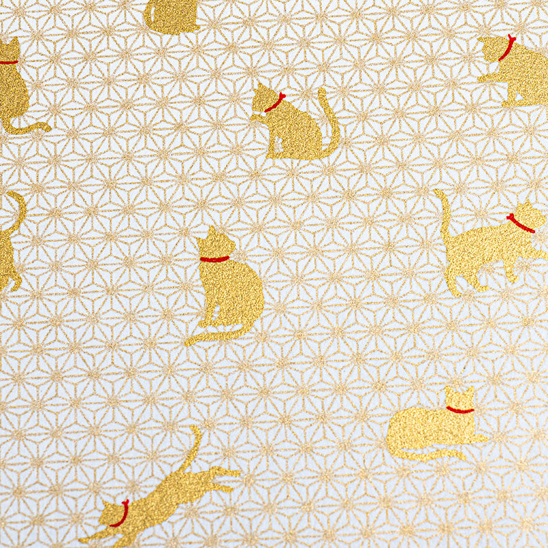 Japansk Goshuin Bok Mino Washi - Asanoha Katt