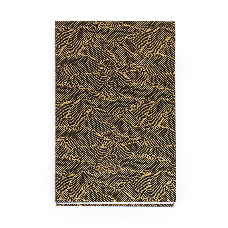 Japansk Goshuin Bok Mino Washi - Svarta Vågor